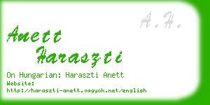 anett haraszti business card